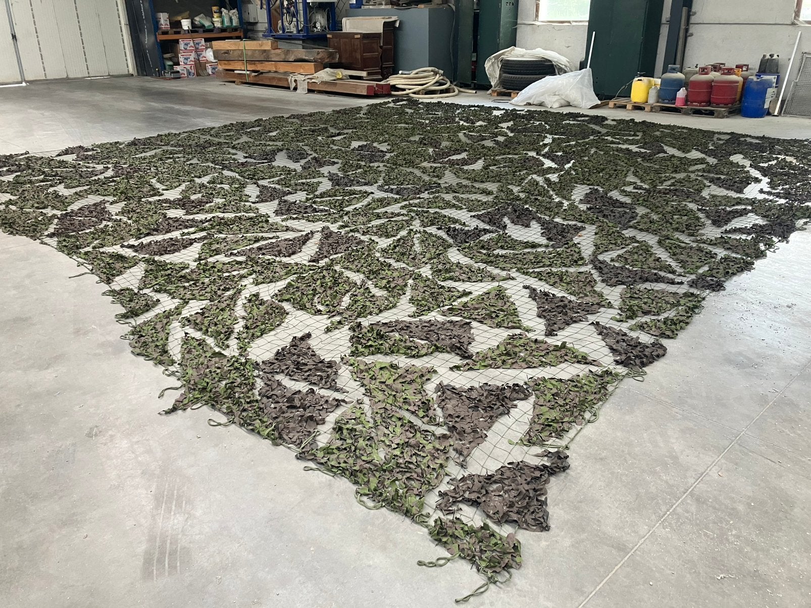Camouflagenet 9m x 9m, Ophalen