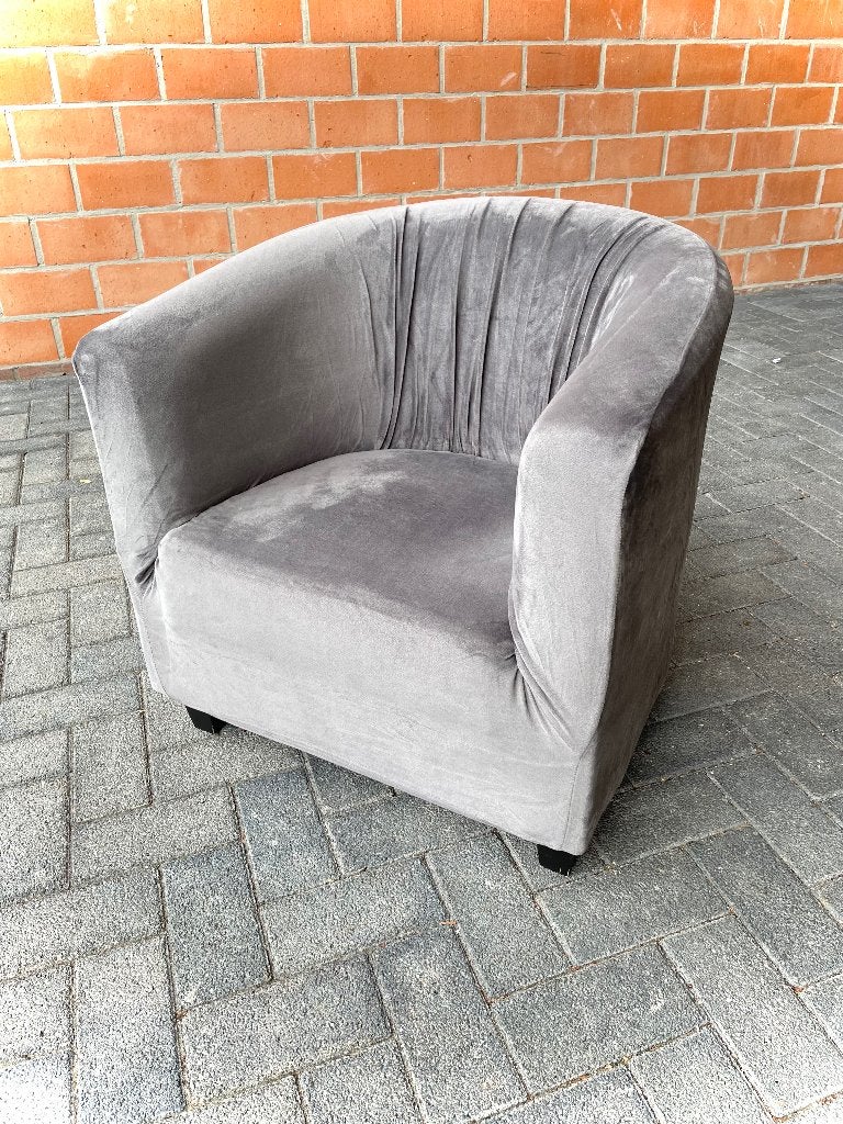 Fauteuil / bijzet zetel in velours / als nieuw, Enlèvement, Comme neuf, Tissus