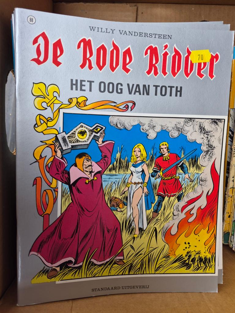 Strips  de rode ridder, Ophalen