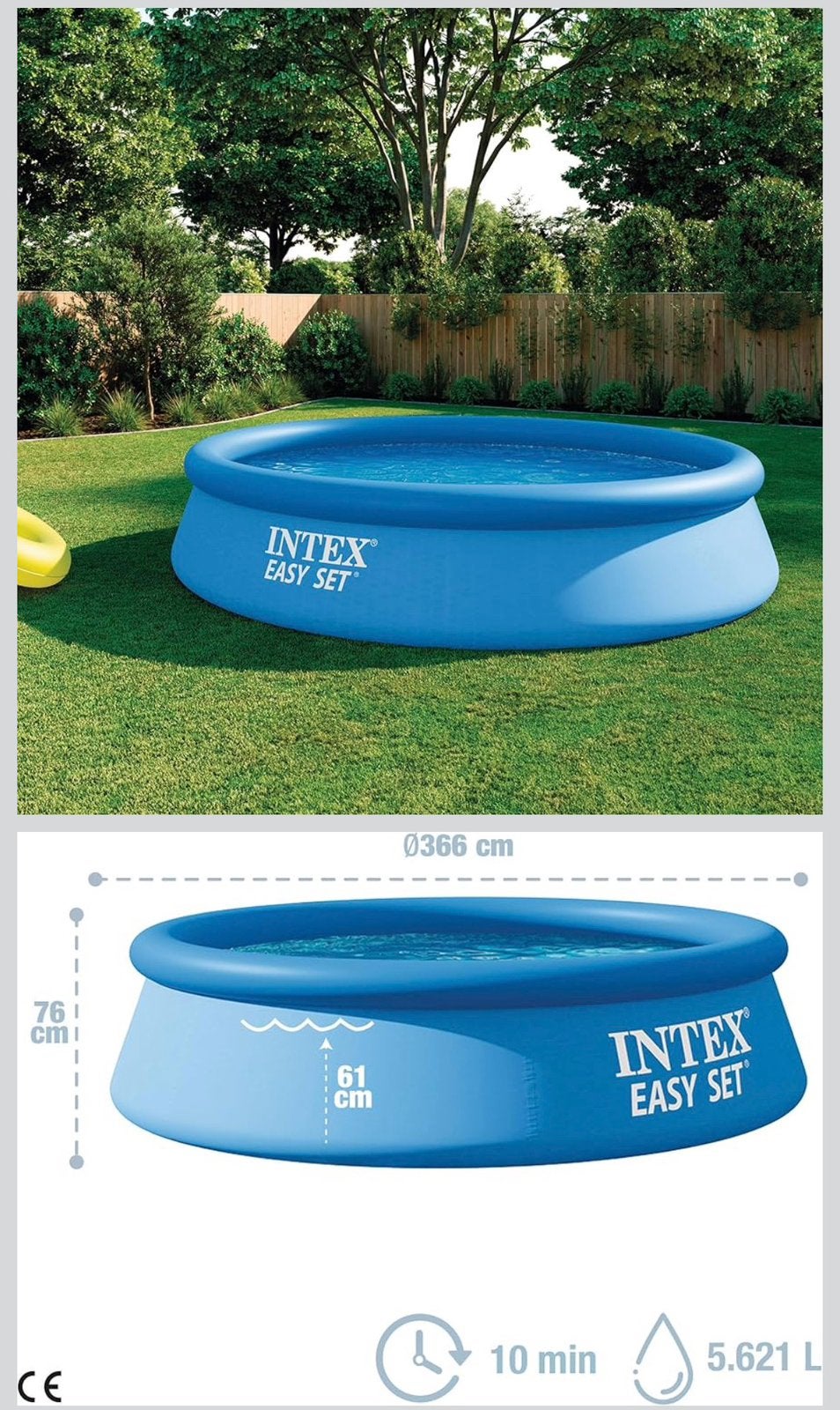 Intex zwembad - voor tijdelijke wateropslag, Tuin en Terras, Ophalen, Gebruikt, Minder dan 80 cm, Opblaaszwembad