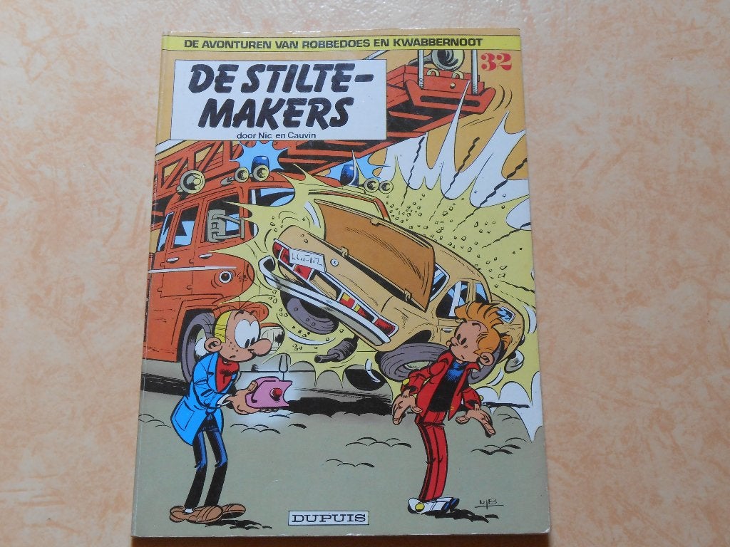 Robbedoes en Kwabbernoot 32 De stiltemakers 1984 1 ste druk., Une BD, Enlèvement ou Envoi, Utilisé