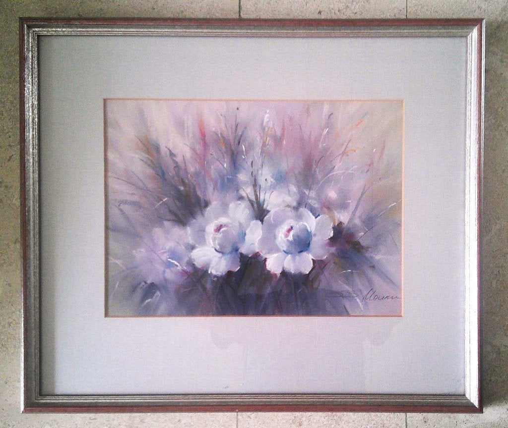 Russische School - Bloemen - MARKOV - ex. Kunsthandel Koch, Bloemen, Impressionistisch, Ophalen of Verzenden, Papier