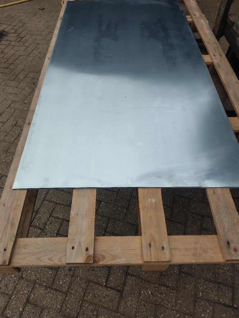 Nieuwe Zinken plaat 100x200cm 4 stuks 0.8mm dik, Ophalen, Overige materialen, Overige typen, Nieuw