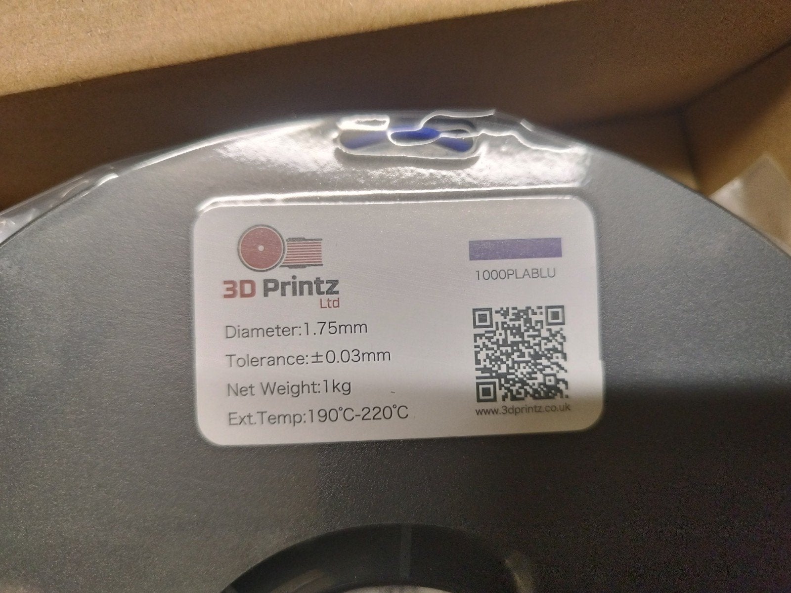 Filament PLA 1,75 mm - 1 kg bleu - RoHS - NOUVEAU !, Neuf, Enlèvement ou Envoi, Filament PLA 1.75 Mm - blauw, Geen idee