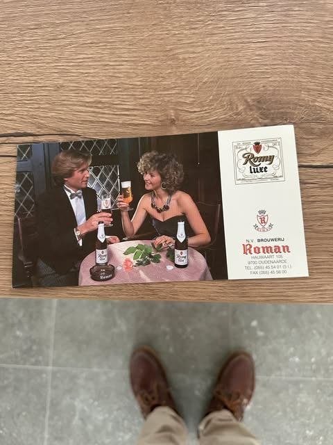 Romy luxe blaadje Roman brouwerij, Ophalen of Verzenden, Nieuw, Reclamebord, Plaat of Schild, Overige merken