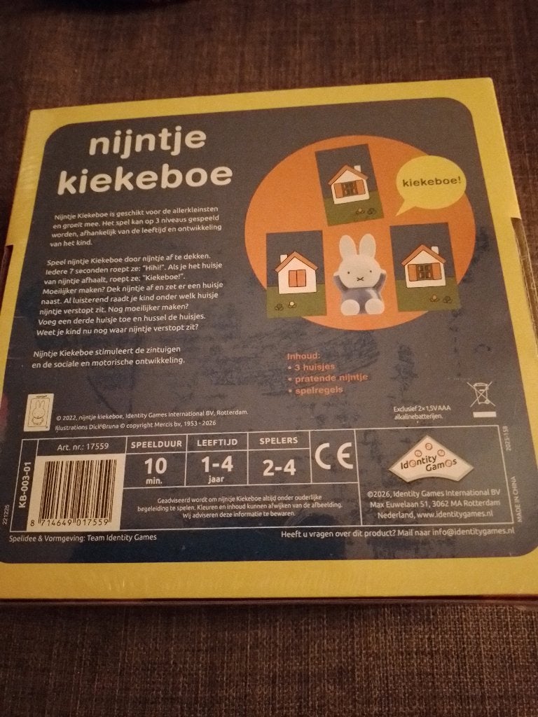 Nijntje kiekeboe spel kind nieuw, Ophalen of Verzenden, Nieuw, Ontdekken, Met geluid