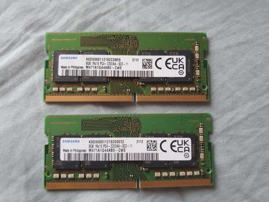 16Gb DDR4 Samsung 8Gb x 2 sodimm, Informatique & Logiciels, Mémoire RAM, Enlèvement ou Envoi, DDR4, Comme neuf, Laptop