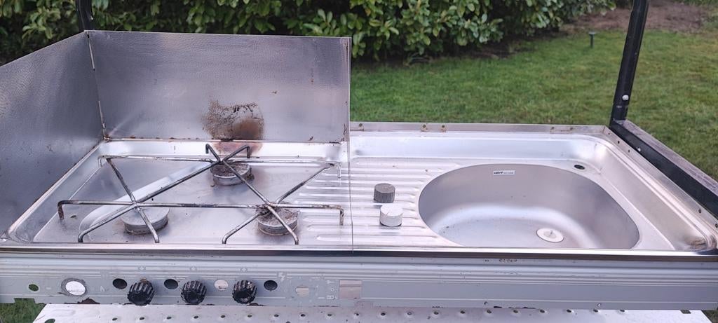 Caravan spoelbak +gasfornuis, Caravans en Kamperen, Ophalen