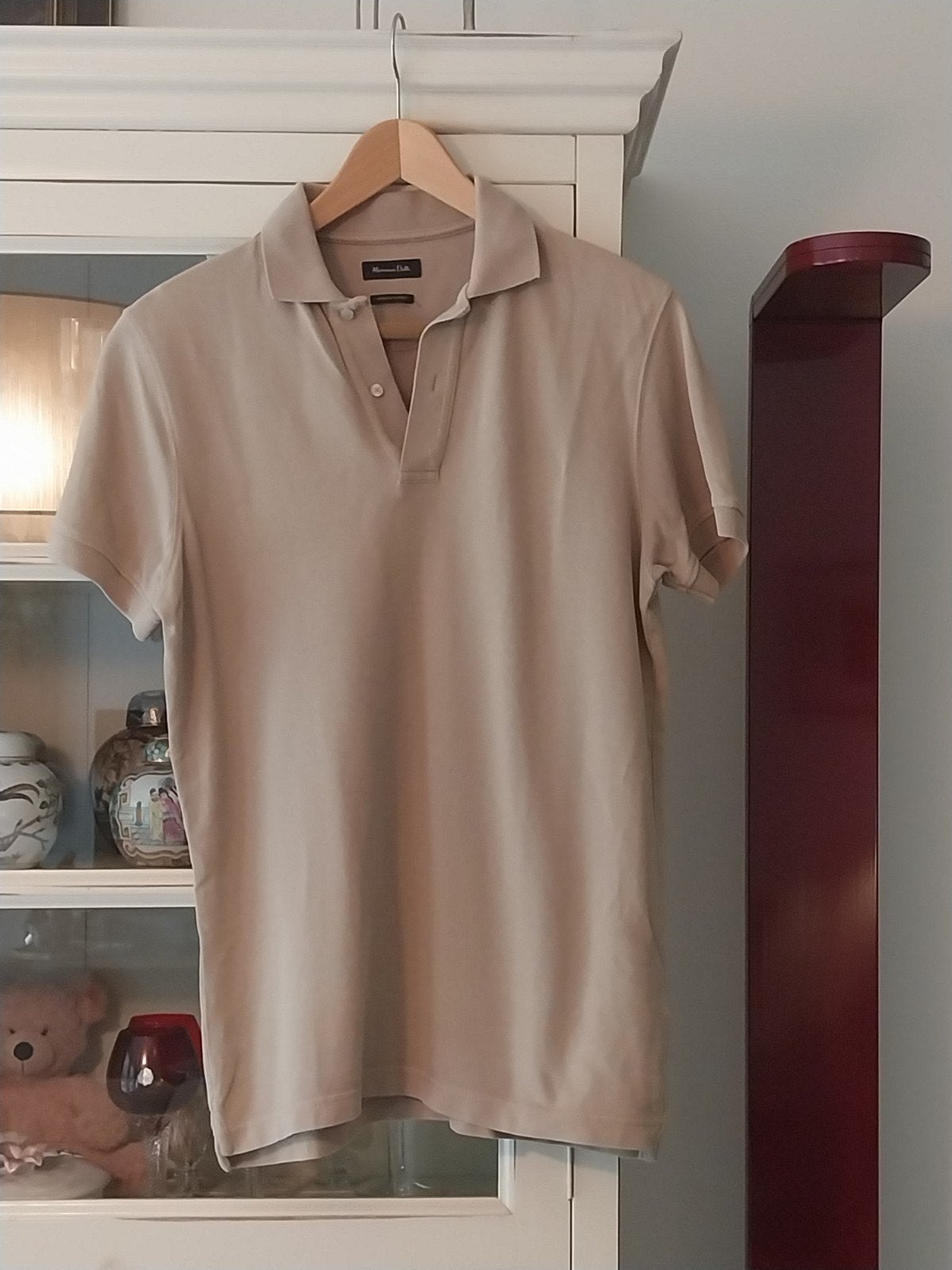 Massimo DUTTI polo maat medium/ large ( HEREN), Kleding | Heren, Polo's, Ophalen of Verzenden, Beige