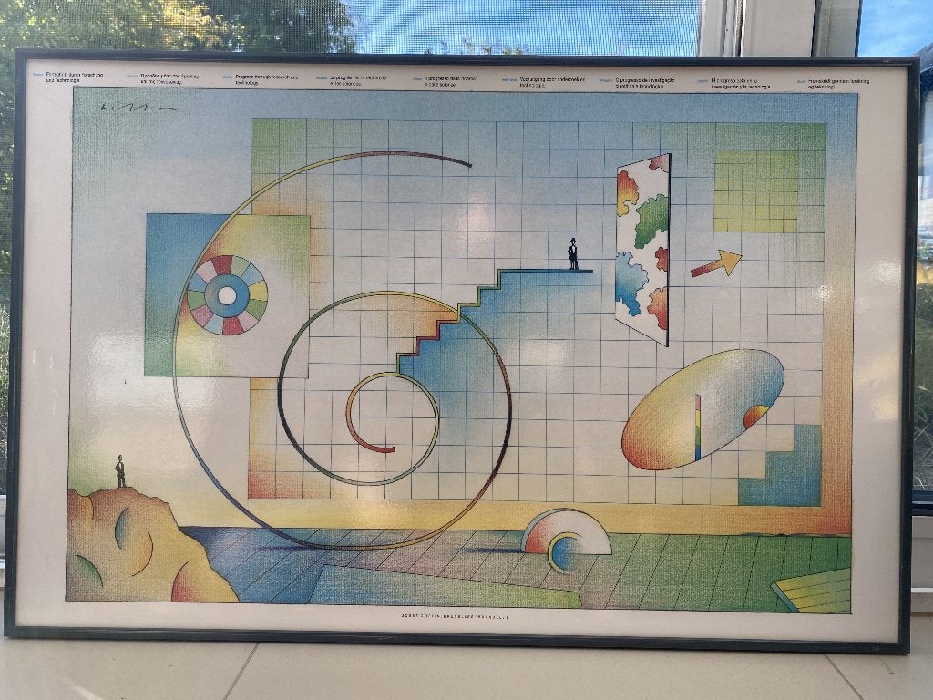 Kunstwerk Josse Goffin, Antiek en Kunst, Abstract, Gelimiteerde oplage, Offsetdruk, Ophalen of Verzenden
