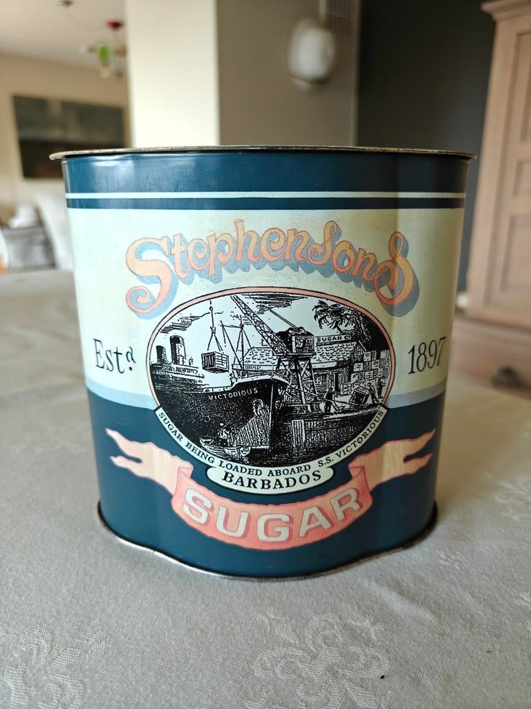 Vintage blikken doos, Ophalen of Verzenden, Suiker