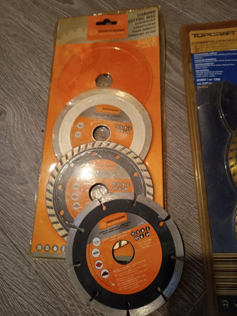 Set van drie Werckmann diamant-slijpschijfjes, Ophalen