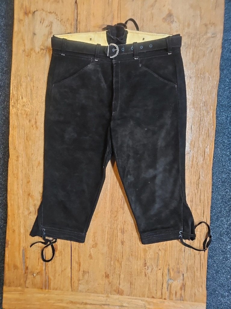 Lederhosen zwart, Enlèvement ou Envoi, Comme neuf, Taille 52/54 (L), Djt