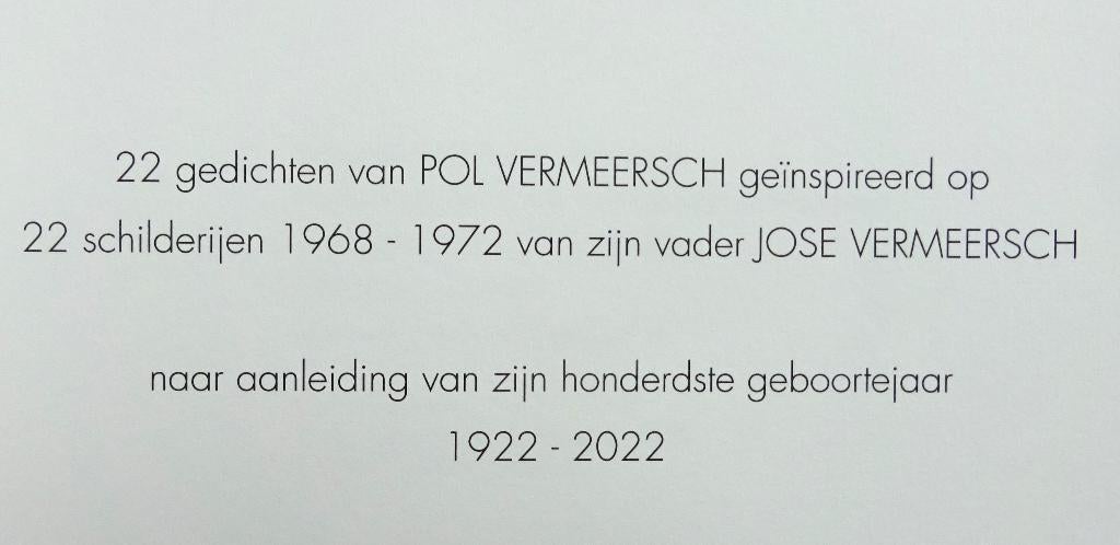 Pol Vermeersch, 2022, Het schilderij / José Vermeersch, Enlèvement ou Envoi, Neuf, Peinture et dessin