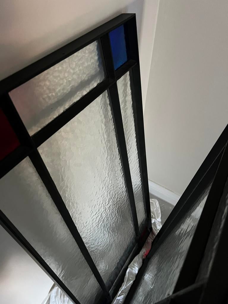 Te koop : glasramen staal & marteleglas, Neuf, Vitrail, 120 à 160 cm, Fenêtre de façade ou Vitre