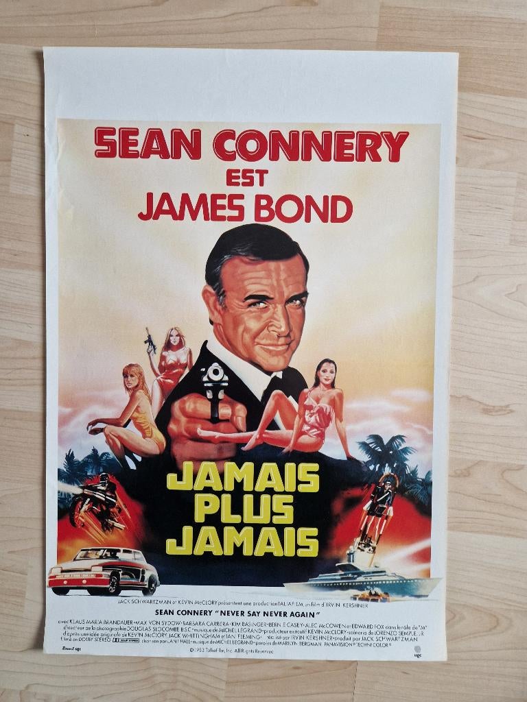 filmaffiche James Bond Never Say Never Again filmposter, Rechthoekig Staand, Ophalen of Verzenden, Zo goed als nieuw, A1 t/m A3