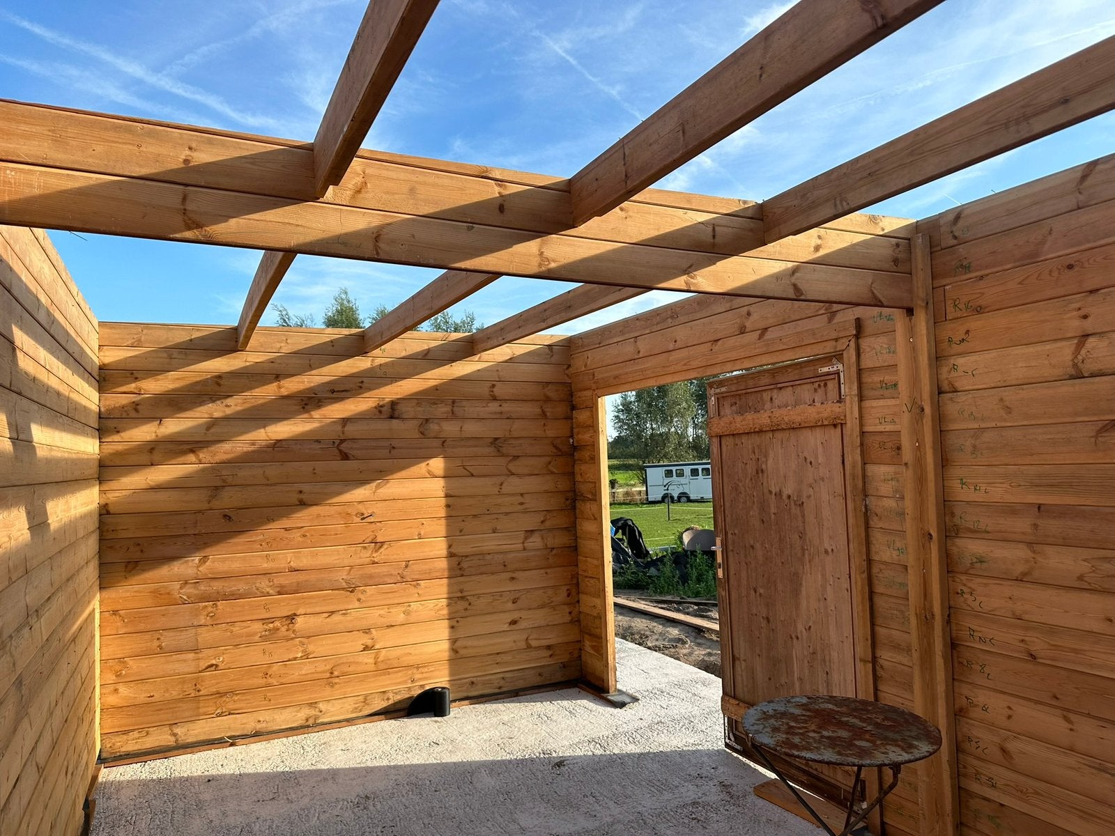 Stevig houten tuinhuis 3x6, Ophalen, Gebruikt