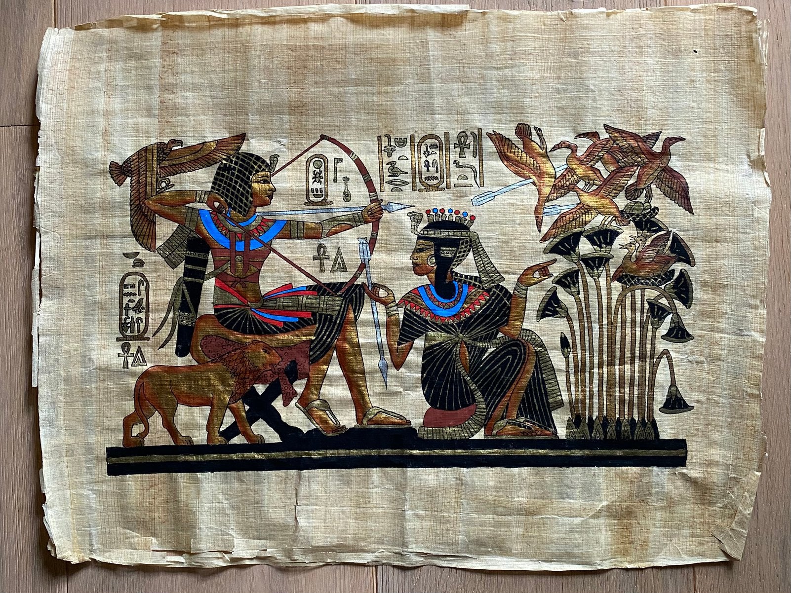 Oude Egyptische Papyrus / Perkament, Antiek en Kunst, Ophalen of Verzenden