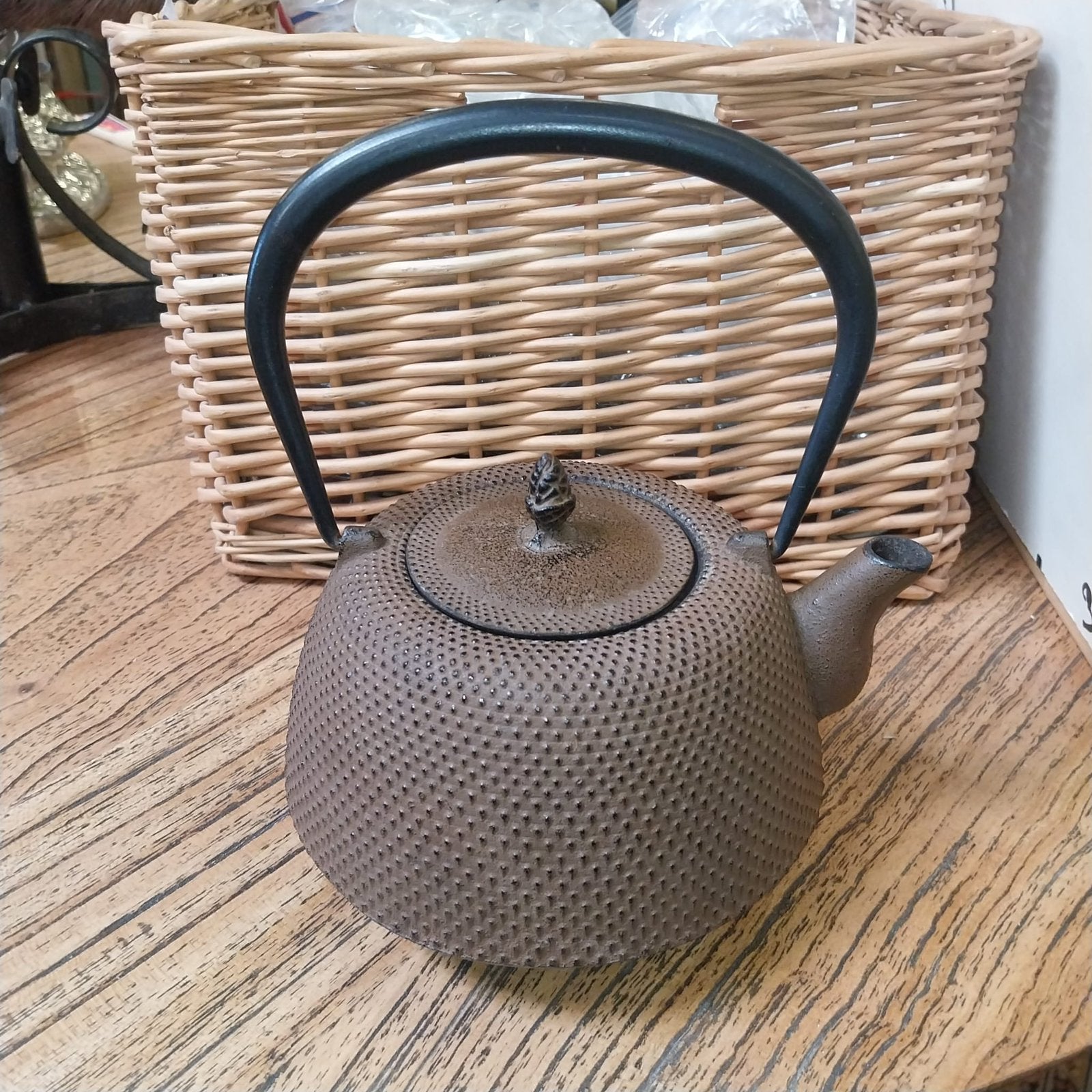 Iwachu Japan gietijzeren theepot – Tetsubin – met theezeef, Ophalen, Gebruikt, ,, ,