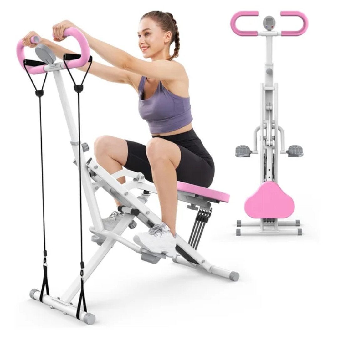 Machine à squats et rameur 2-en-1 pliable, Enlèvement, Bras