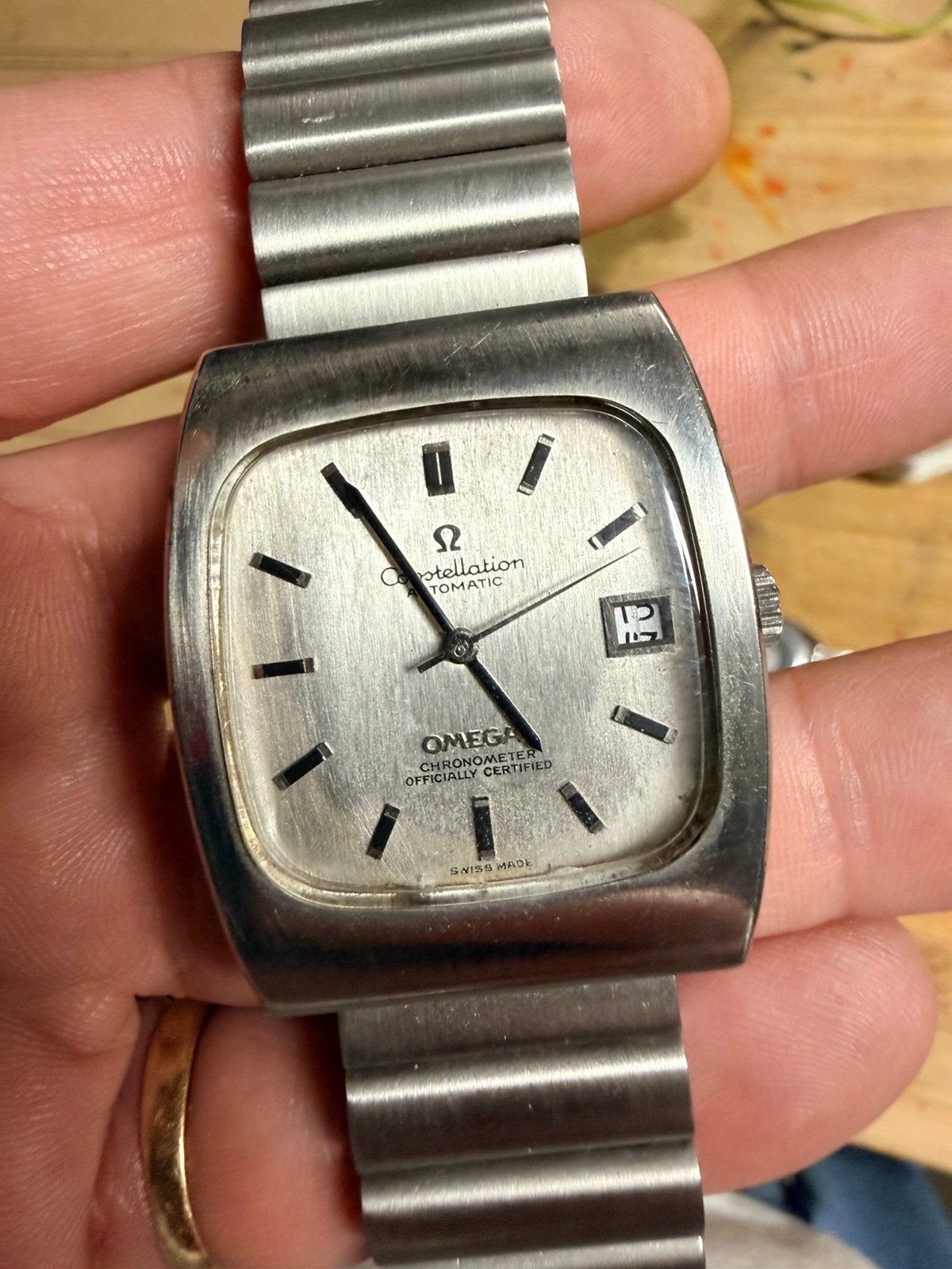 Omega Constellation Automatic Chronometer Vintage 1970s, Handtassen en Accessoires, Horloges | Antiek, Staal, Polshorloge, Omega