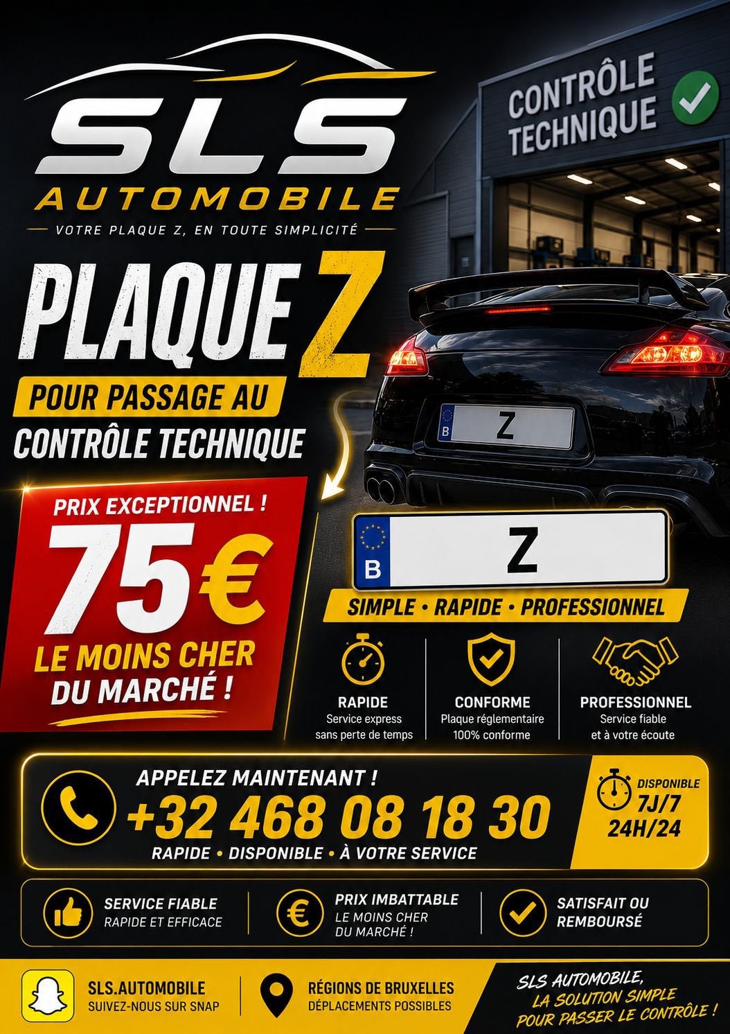 Plaque Z, Autos : Divers, Enlèvement