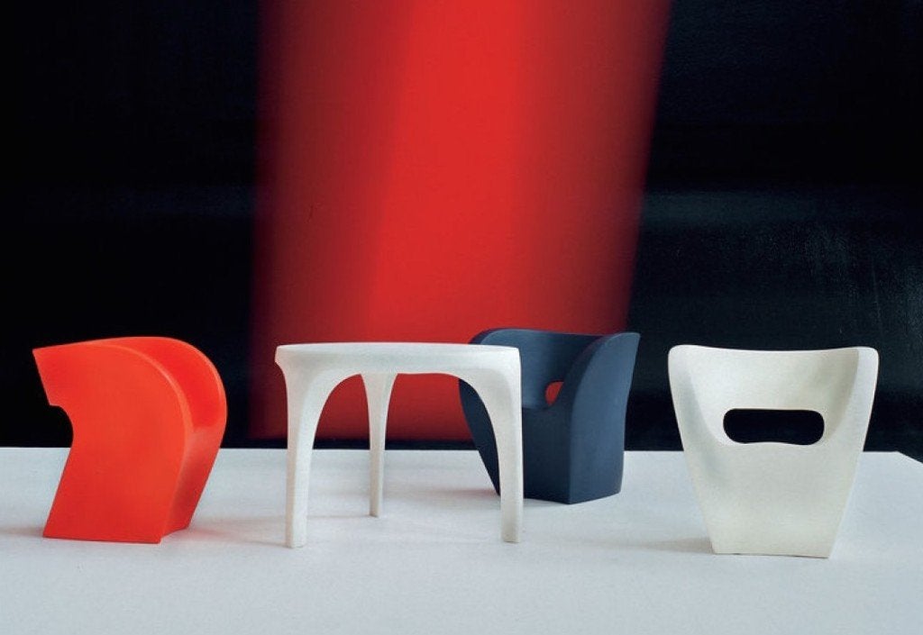 Ron Arad Moroso vintage design tuintafel victoria albert, Ophalen, Gebruikt, Rond, Kunststof