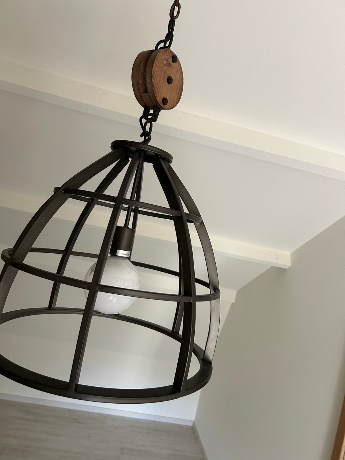 Grote landelijke hang lamp, Huis en Inrichting, Lampen | Hanglampen, Ophalen, Zo goed als nieuw