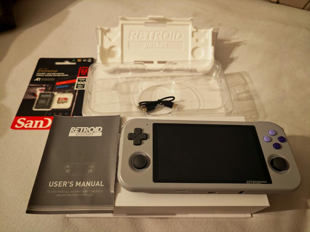 Retroid Pocket 3 (avec jeux) plus support et carte SanDisk, Enlèvement ou Envoi
