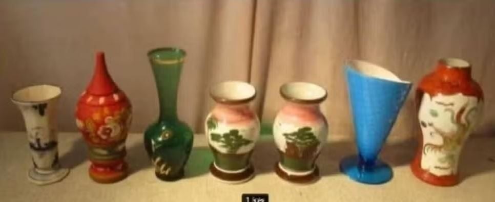 7 Mooie Retro Vazen in aardewerk porselein en glas, Antiek en Kunst, Ophalen of Verzenden