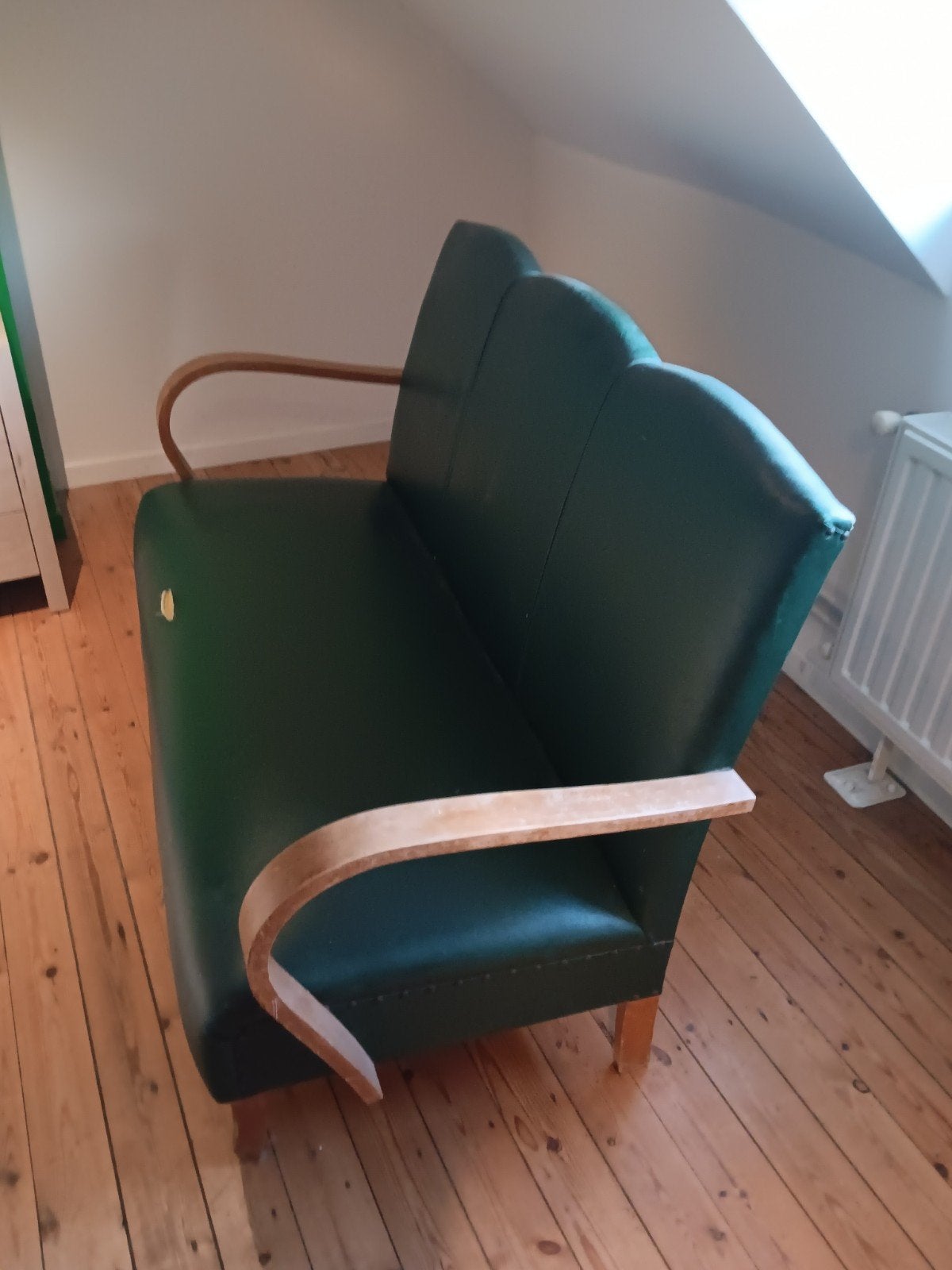 Vintage 1zit en 3zit zetels, Ophalen, Gebruikt, Minder dan 75 cm, Leer