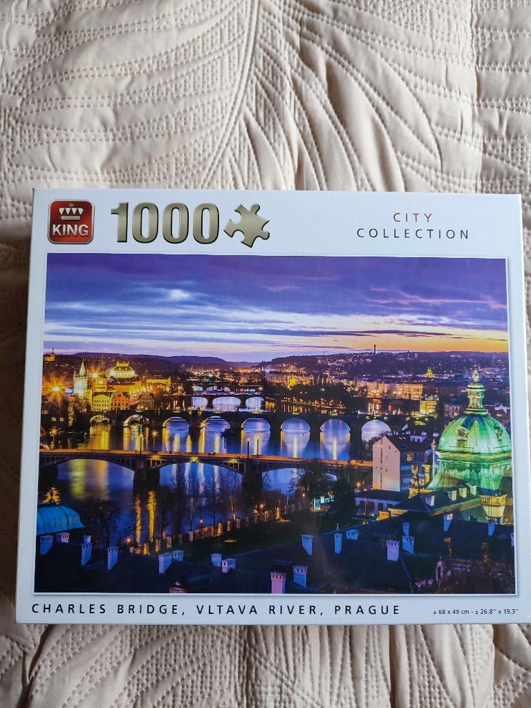 Puzzle neuf, scellé: Charles Bridge Prague. King 1000 pièces, Hobby & Loisirs créatifs, Enlèvement, 500 à 1500 pièces, Neuf, Puzzle