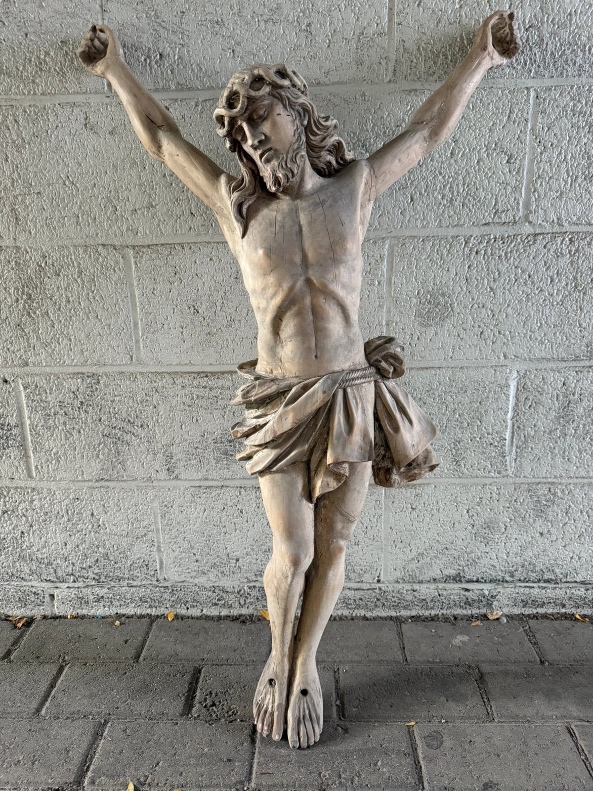 Antiek houten Christus beeld / 18e eeu, Antiquités & Art, Enlèvement ou Envoi, Statue
