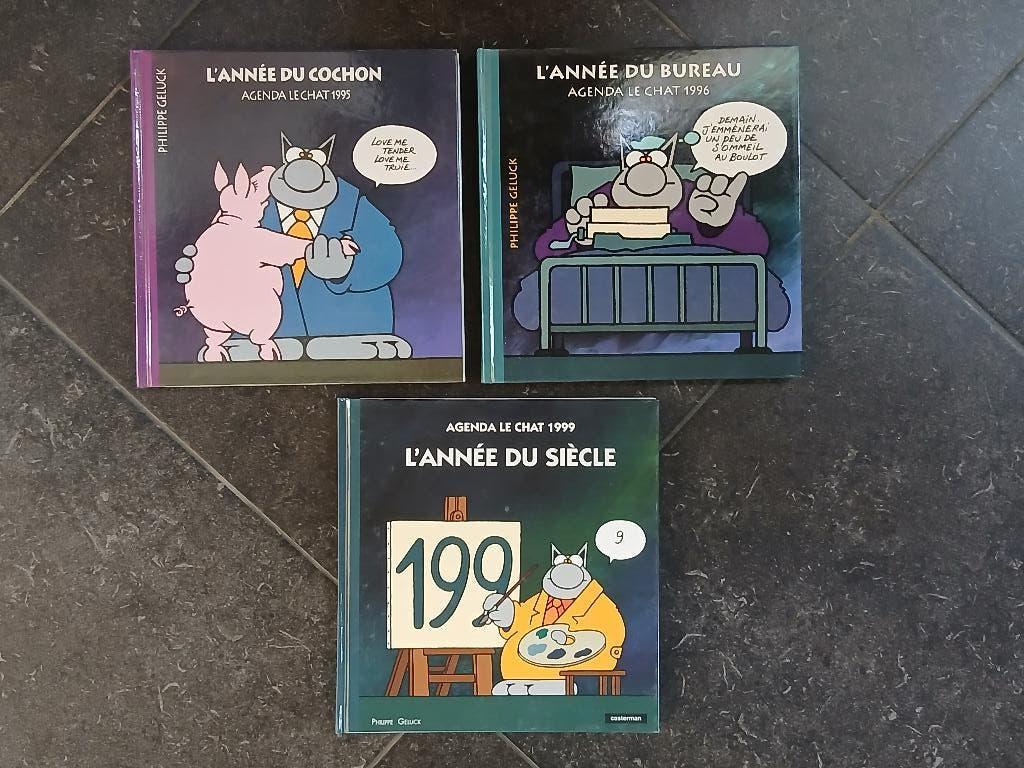 "Le chat"  Geluck 3 AGENDAS NEUFS, Enlèvement ou Envoi, Autres personnages, Comme neuf, Livre ou Jeu