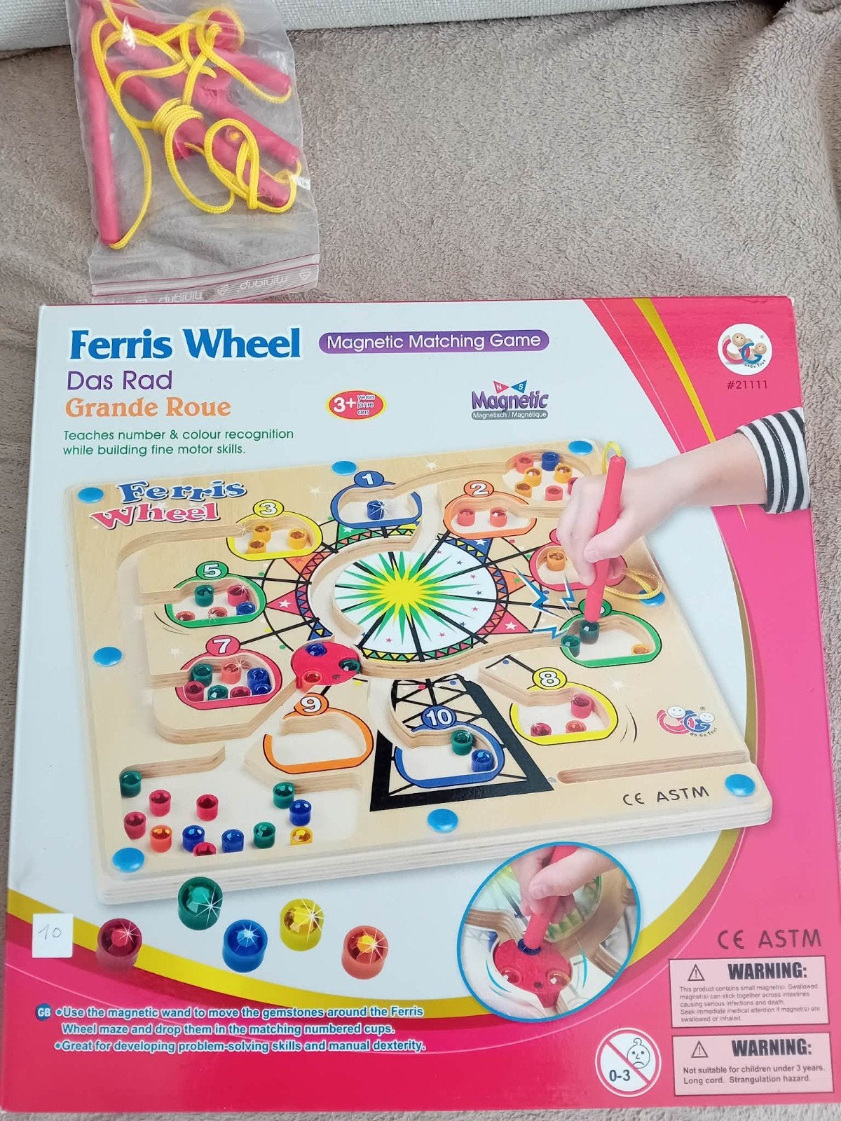Magnetisch rad montessori, Kinderen en Baby's, Speelgoed | Educatief en Creatief, Ophalen of Verzenden, Zo goed als nieuw, Puzzelen