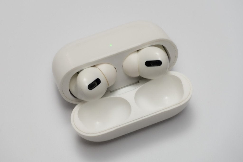 AirPods Pro 1, Réduction active du bruit, Utilisé, Blanc, Intra-auriculaires (Earbuds)