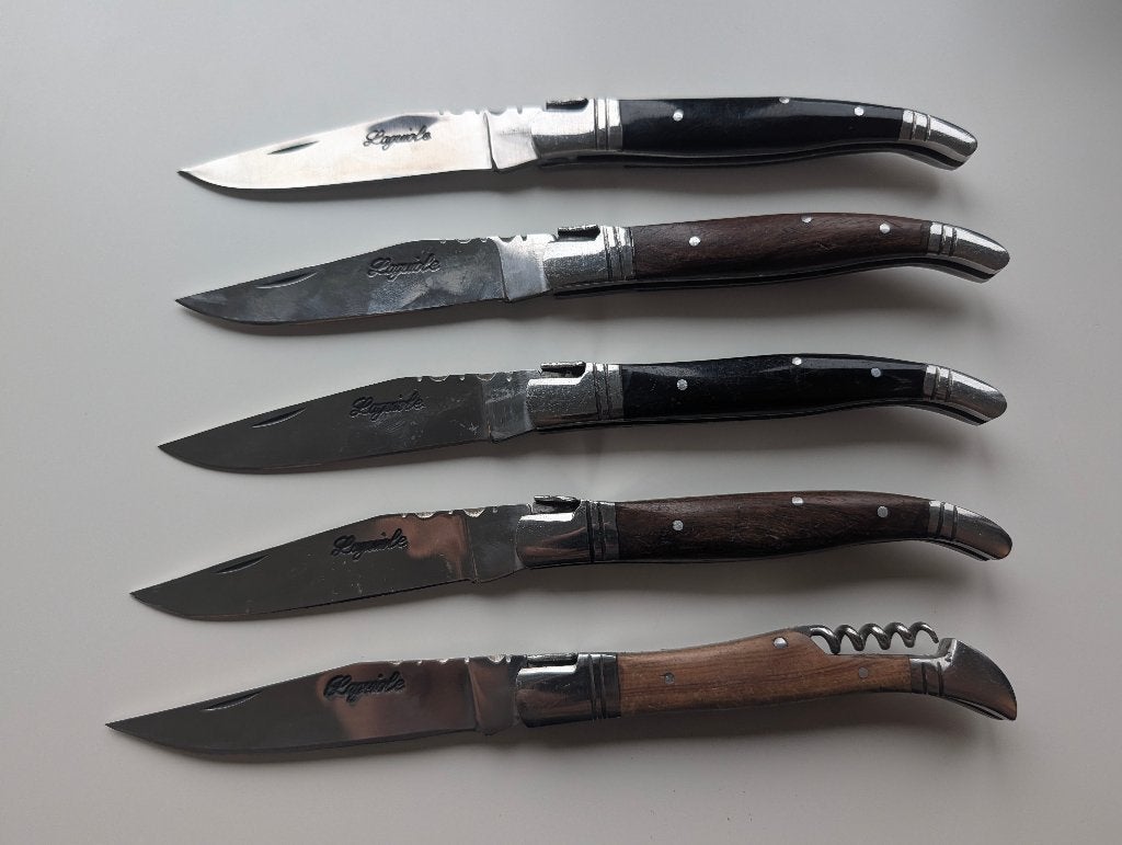 5 x couteau de poche Laguiole, Enlèvement ou Envoi, Comme neuf