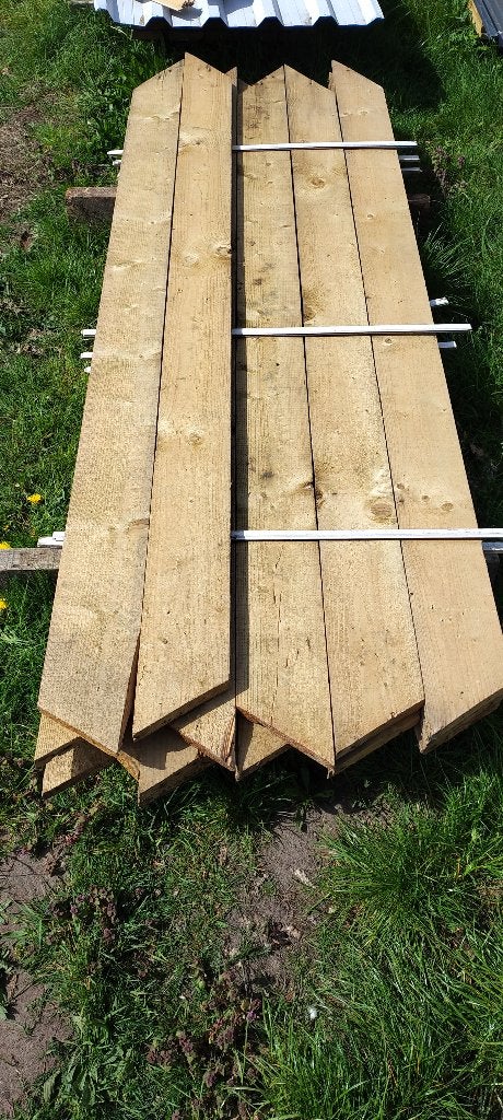 22 spanten 15cm op 3,2cm en 240cm lang 6 euro stuk, Ophalen, Zo goed als nieuw, 180 tot 250 cm, Planken