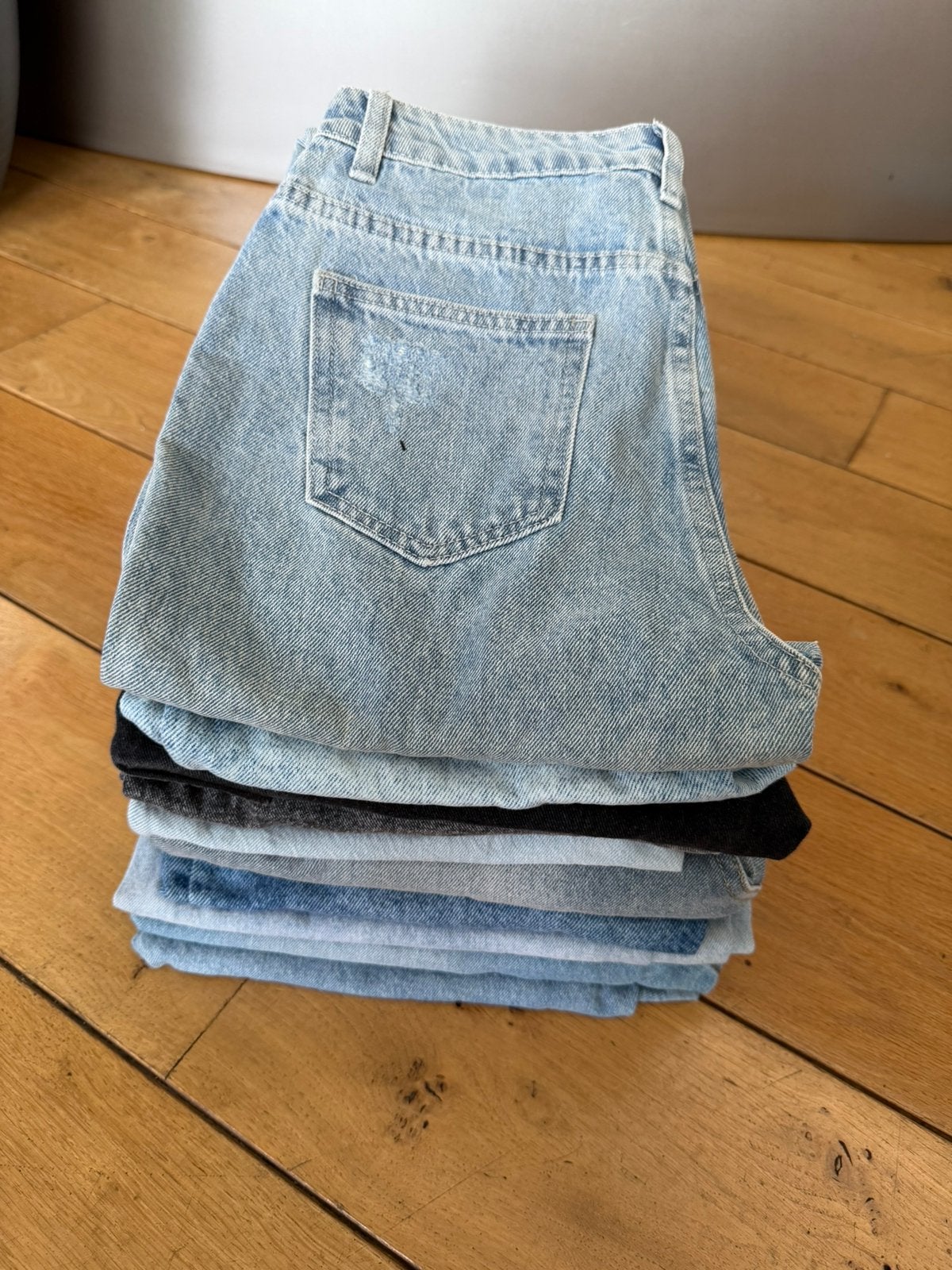 Pakket jeansbroeken xs en s, Ophalen, Gedragen