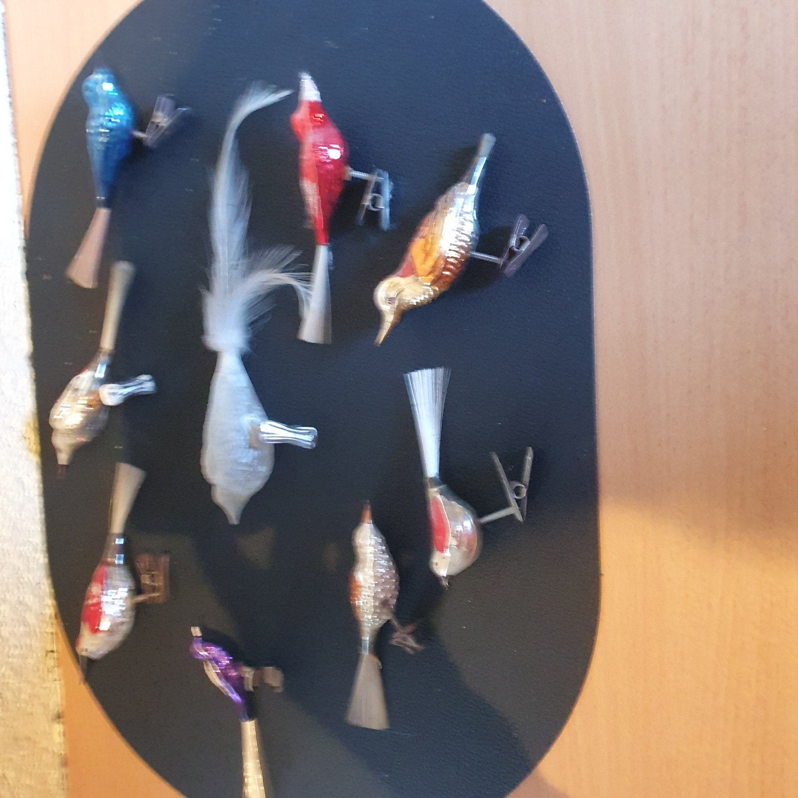glazen vogeltjes  9st    retro, Diversen, Ophalen of Verzenden