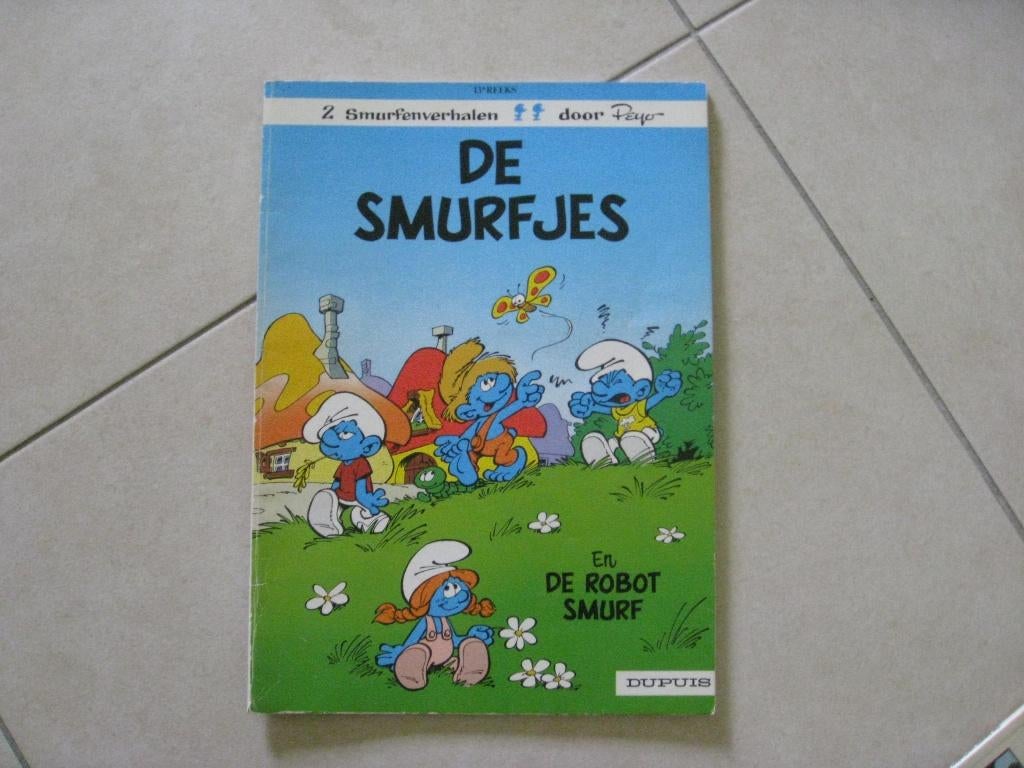 strip smurfen + plakboek + stickers, Verzamelen, Ophalen