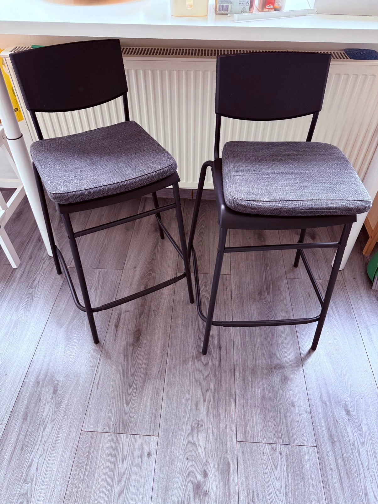 IKEA STIG Barkrukken met Rugleuning & Kussens (Set van 2), Maison & Meubles, Enlèvement, Comme neuf