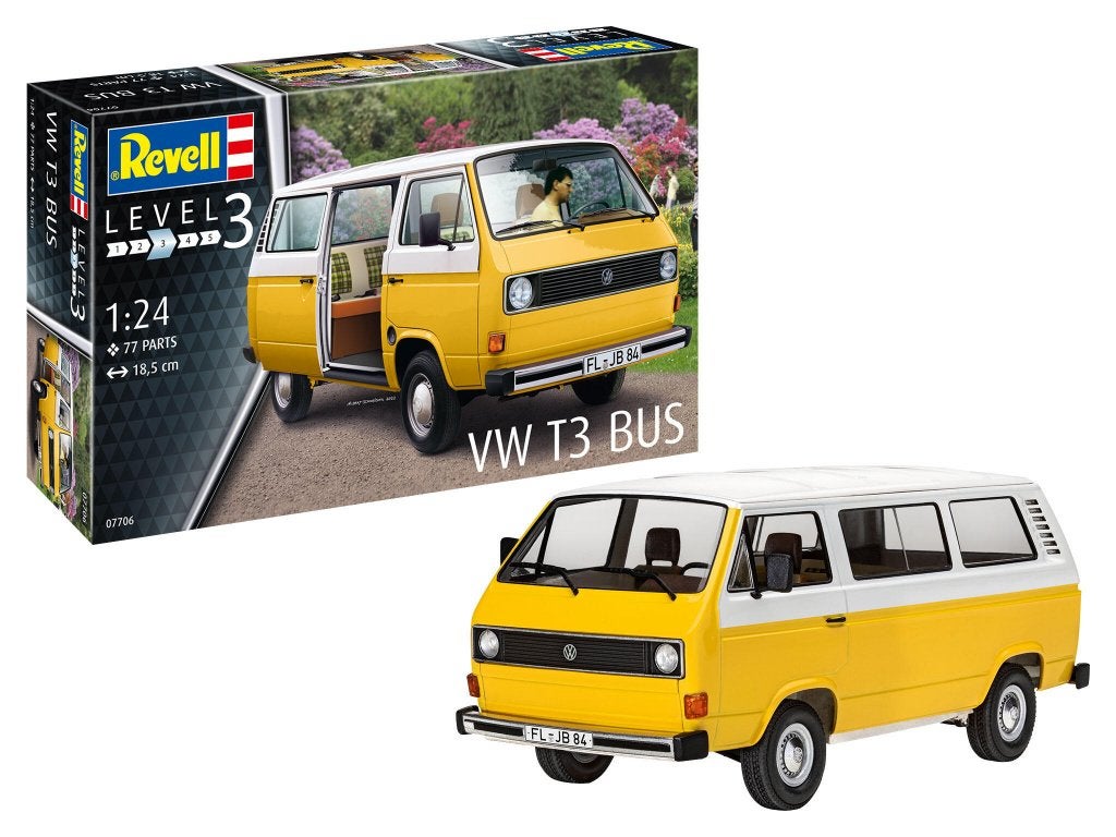 REVELL 07706 VW T3 Bus échelle 1/24, Hobby & Loisirs créatifs, Modélisme | Voitures & Véhicules, Neuf, Enlèvement ou Envoi, Voiture