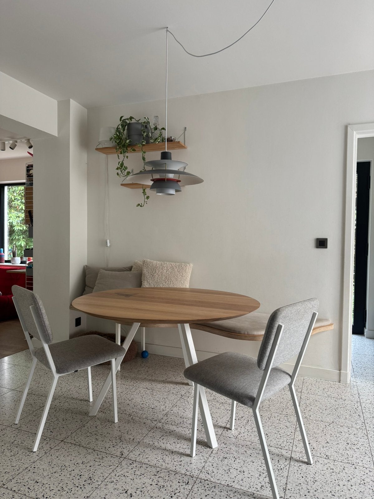 Studio henk ronde tafel 120cm, Ophalen, Gebruikt, Vijf personen of meer, Modern