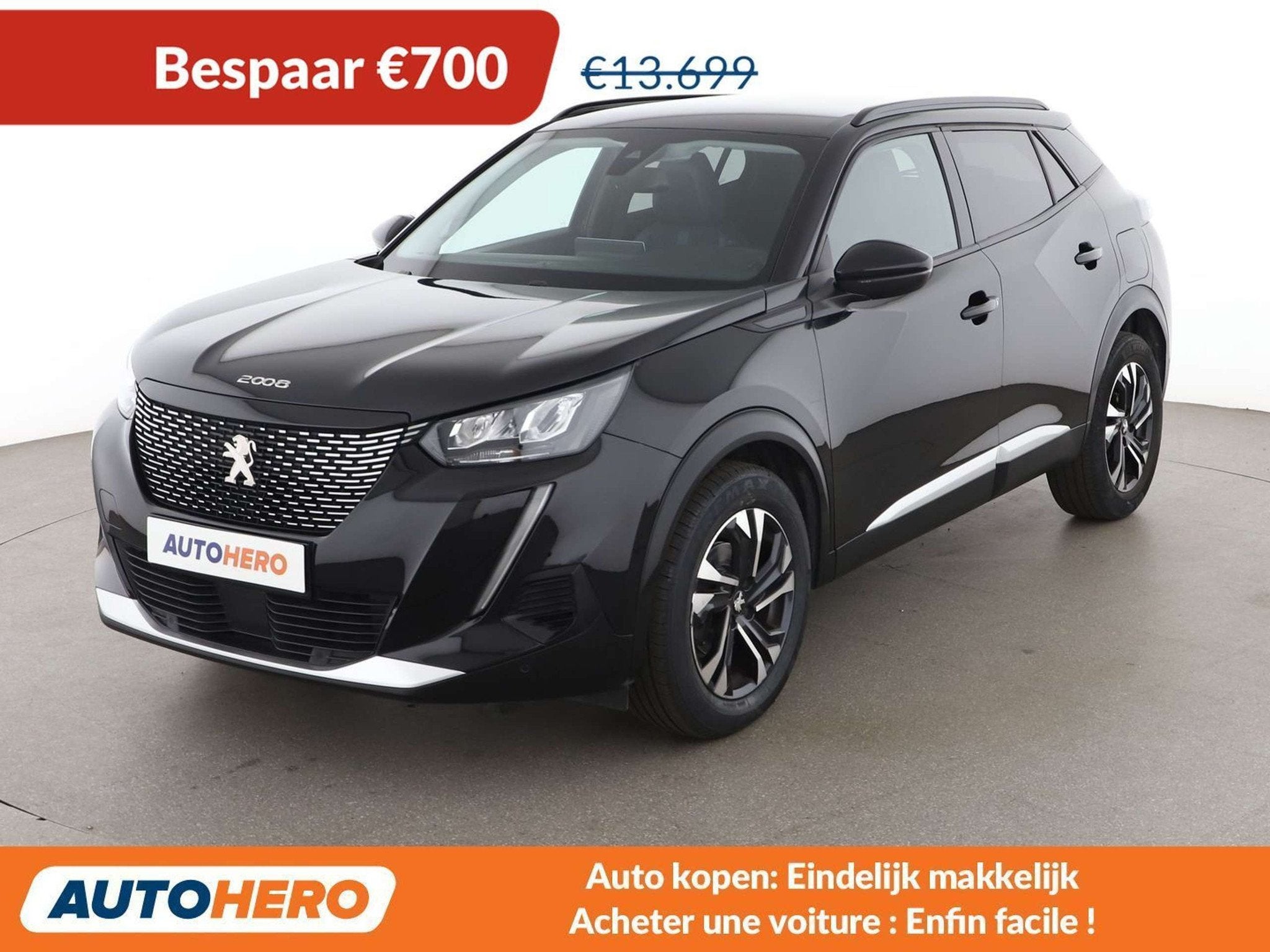 Peugeot 2008 1.2 PureTech Allure, Autos, 1263 kg, Achat, Euro 6, Noir