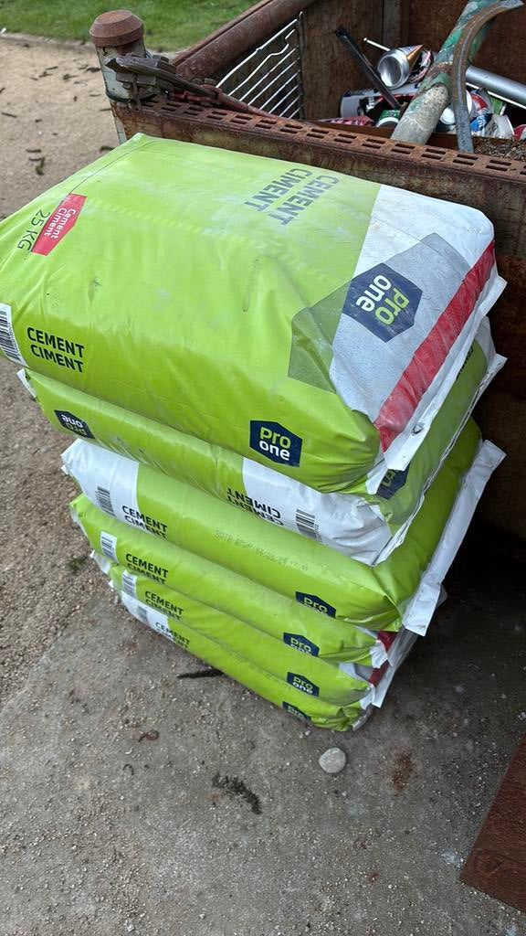 6x25kg cement, Doe-het-zelf en Bouw, Ophalen, Overige typen