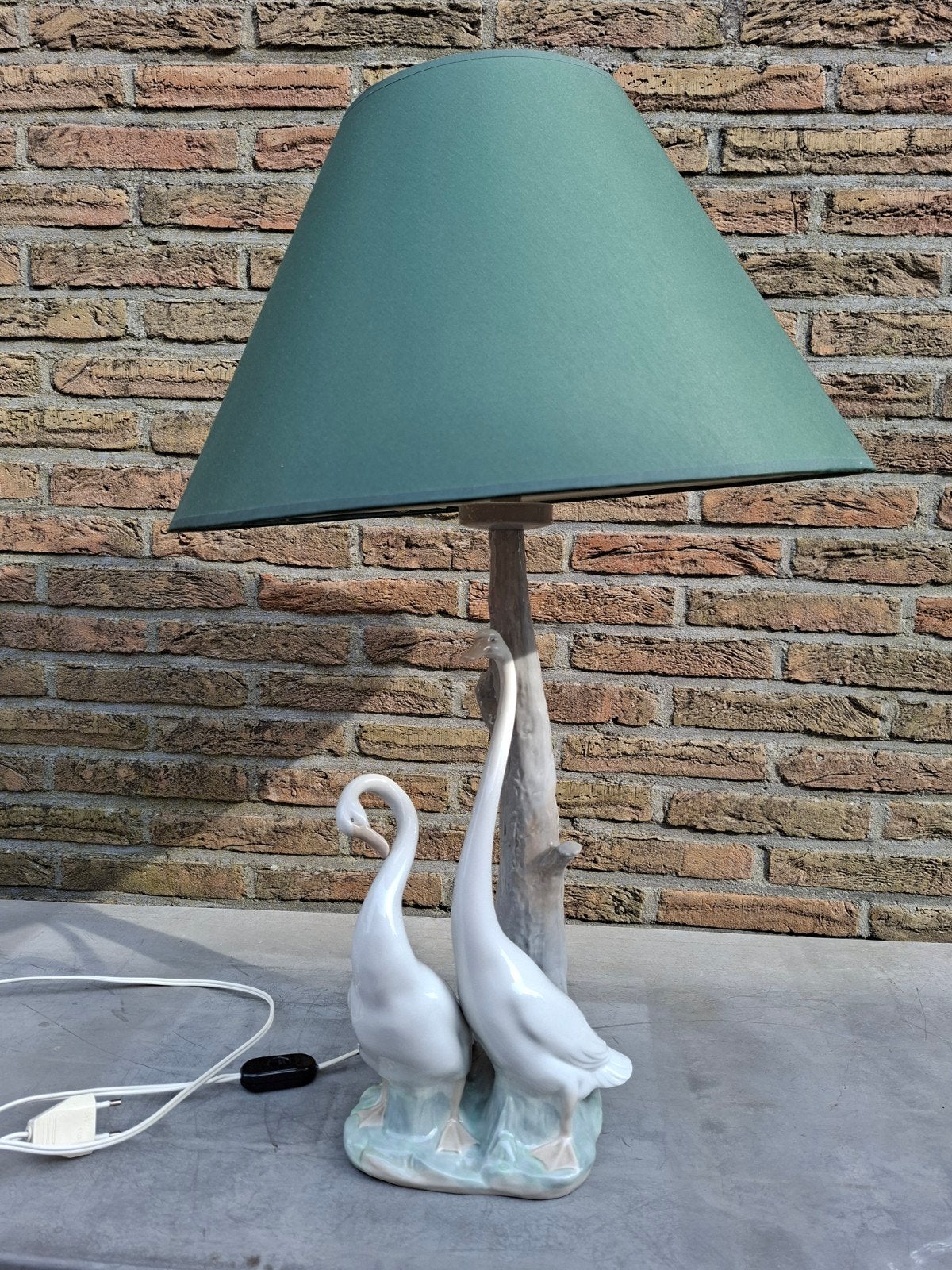 Nao by Lladro - Twee zwanen - porseleinen tafellamp, Antiek en Kunst, Ophalen
