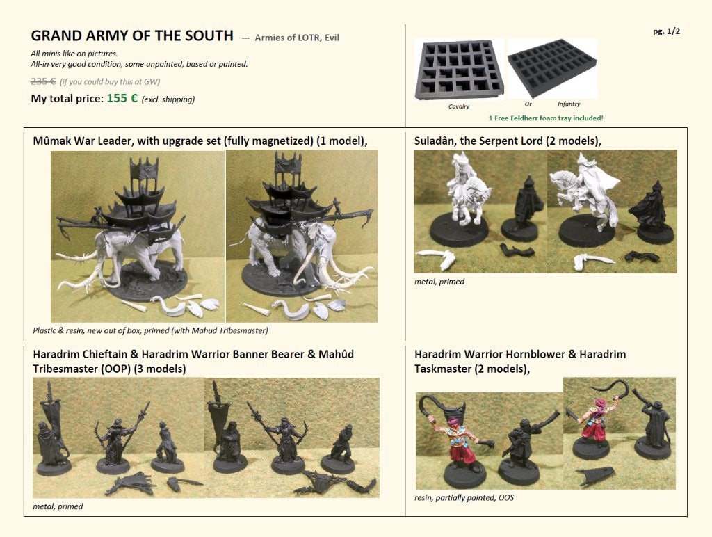 Grand Army of the South (Evil) ME SBG Games workshop, Ophalen of Verzenden, Nieuw, Lord of the Rings, Figuurtje(s)