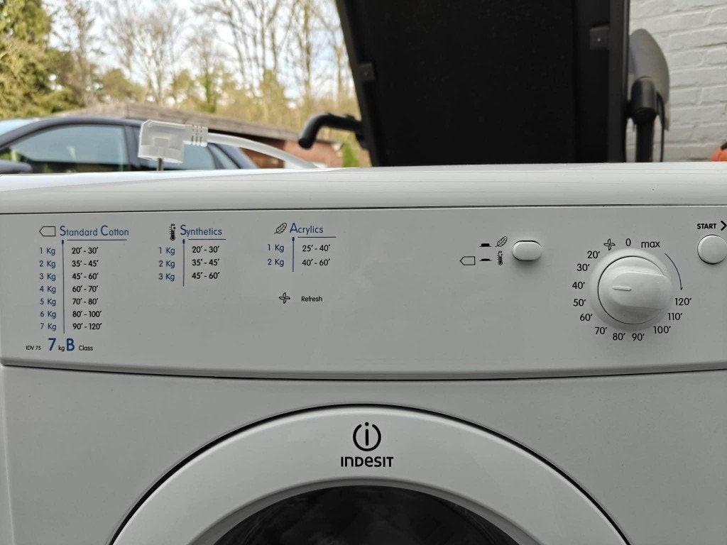 Droogkast  Indesit IDV75, 6 tot 8 kg, Ophalen, Zo goed als nieuw, Luchtafvoer
