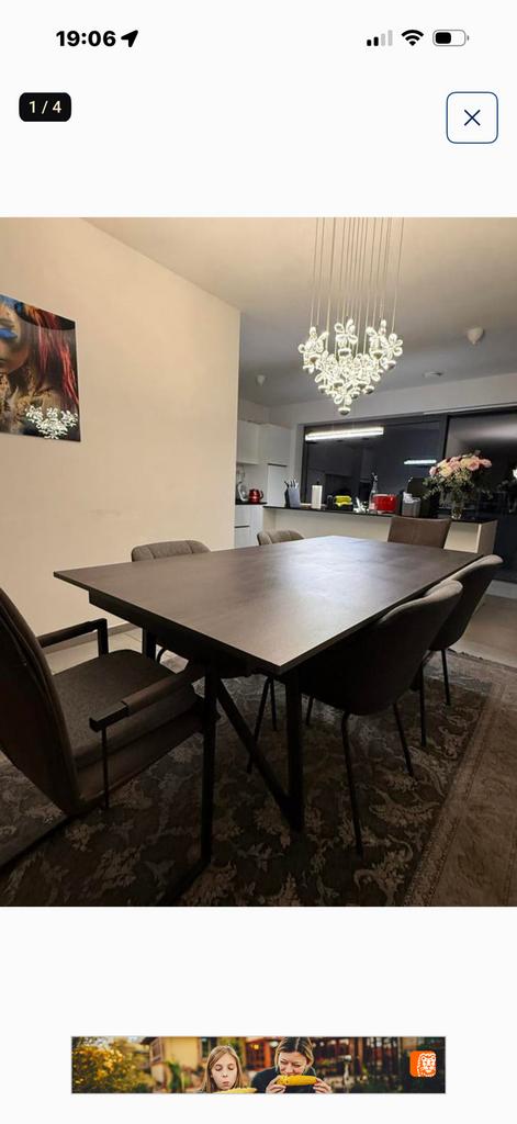 Eettafel, Huis en Inrichting, Tafels | Eettafels, Ophalen, Zo goed als nieuw